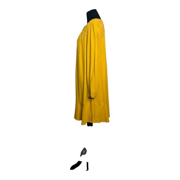 Maeve Yellow Mustard Long Sleeves Tunic Mini Dress size 10 - Picture 7 of 13